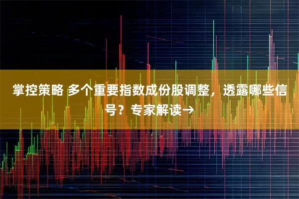 掌控策略 多个重要指数成份股调整，透露哪些信号？专家解读→