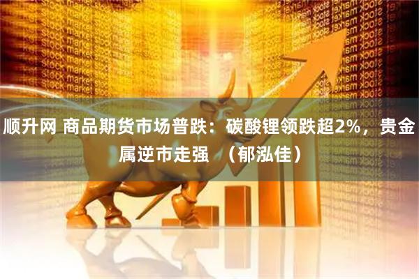 顺升网 商品期货市场普跌：碳酸锂领跌超2%，贵金属逆市走强  （郁泓佳）